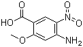 2-甲氧基-4-氨基-5-硝基苯甲酸分子结构 (CAS 59338-84-0)