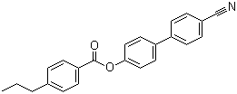 4'-丙基苯甲酸 4-氰基联苯酯分子结构 (CAS 59443-79-7)