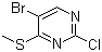 structure of CAS# 59549-51-8, 5-Bromo-2-chloro-4-(methylsulfanyl)pyrimidine