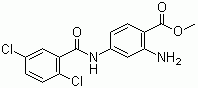 Methyl 2-amino-4-(((2,5-dichlorophenyl)amino)carbonyl)benzoate molecular structure (CAS 59673-82-4)