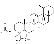 3-乙酰基-beta-乳香酸分子结构 (CAS 5968-70-7)