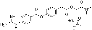 甲磺酸卡莫司他分子结构 (CAS 59721-29-8)