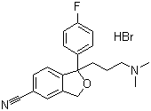 氢溴酸西酞普兰分子结构 (CAS 59729-32-7)