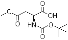 Boc-L-天冬氨酸 4-甲酯分子结构 (CAS 59768-74-0)