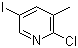 2-氯-5-碘-3-甲基吡啶分子结构 (CAS 59782-89-7)