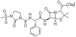美洛西林钠分子结构 (CAS 59798-30-0)