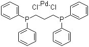 [1,3-双(二苯基膦)丙烷]二氯化钯分子结构 (CAS 59831-02-6)