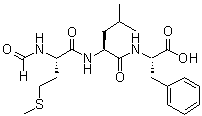 N-甲酰基-L-蛋氨酰-L-亮氨酰-L-苯丙氨酸分子结构 (CAS 59880-97-6)