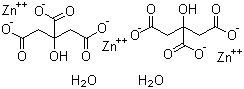 柠檬酸锌(二水合物)分子结构 (CAS 5990-32-9)
