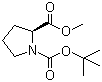 Boc-L-脯氨酸甲酯分子结构 (CAS 59936-29-7)