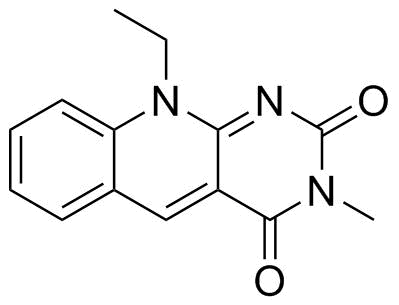 10-乙基-3-甲基嘧啶并[4,5-b]喹啉-2,4-二酮分子结构 (CAS 59997-14-7)