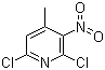 2,6-二氯-4-甲基-3-硝基吡啶分子结构 (CAS 60010-03-9)