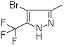 4-溴-3-甲基-5-(三氟甲基)-1H-吡唑分子结构 (CAS 60061-68-9)