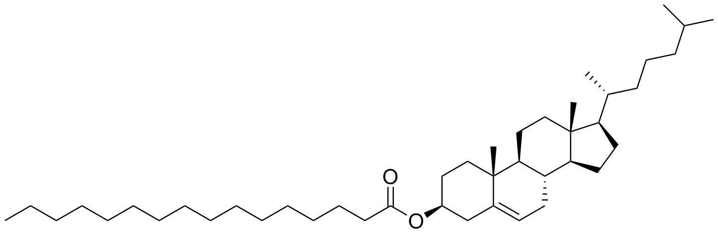 Cholesteryl palmitate molecular structure (CAS 601-34-3)