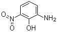 structure of CAS# 603-87-2, 2-Amino-6-nitrophenol;2-Hydroxy-3-nitroaniline; 2-Nitro-6-aminophenol; NSC 87541