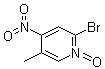 2-溴-5-甲基-4-硝基吡啶 1-氧化物分子结构 (CAS 60323-98-0)