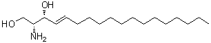 (2R,3R,4E)-2-氨基-4-十八碳烯-1,3-二醇分子结构 (CAS 6036-85-7)