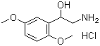 alpha-(氨基甲基)-2,5-二甲氧基苄醇盐酸盐分子结构 (CAS 60407-53-6)