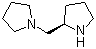结构式 CAS# 60419-23-0, (R)-(-)-1-(2-吡咯烷基甲基)吡咯烷