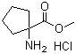 1-氨基环戊烷羧酸甲酯盐酸盐分子结构 (CAS 60421-23-0)
