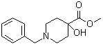 1-苄基-4-羟基哌啶-4-羧酸甲酯分子结构 (CAS 60437-30-1)