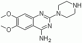 2-哌嗪基-4-氨基-6,7-二甲氧基喹唑啉分子结构 (CAS 60547-97-9)