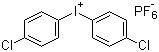 双(4-氯苯基)碘鎓六氟磷酸盐分子结构 (CAS 60565-87-9)