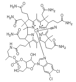 5,6-二氯-5,6-二去甲基维他命 B12分子结构 (CAS 60607-61-6)