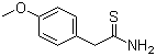 2-(4-甲氧基苯基)硫代乙酰胺分子结构 (CAS 60759-02-6)
