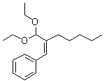 [2-(二乙氧基甲基)-1-庚烯-1-基]苯分子结构 (CAS 60763-41-9)