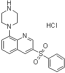 3-苯磺酰基-8-(哌嗪-1-基)喹啉盐酸盐分子结构 (CAS 607742-55-2)