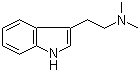 结构式 CAS# 61-50-7, N,N-二甲基色胺; N,N-二甲基-1H-吲哚-3-乙胺