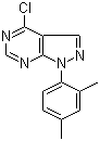 4-氯-1-(2,4-二甲基苯基)吡唑并[3,4-d]嘧啶分子结构 (CAS 610277-86-6)