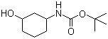 3-羟基环己基氨基甲酸叔丁酯分子结构 (CAS 610302-03-9)