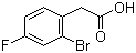 2-溴-4-氟苯乙酸分子结构 (CAS 61150-59-2)
