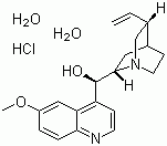 奎宁单盐酸盐二水合物分子结构 (CAS 6119-47-7)