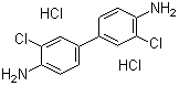 3,3'-二氯联苯胺盐酸盐分子结构 (CAS 612-83-9)
