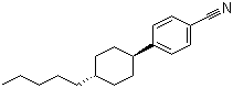 反式-4-(4-戊基环己基)苯腈分子结构 (CAS 61204-01-1)