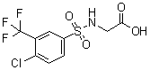 N-[[4-氯-3-(三氟甲基)苯基]磺酰基]甘氨酸分子结构 (CAS 612043-42-2)