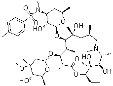 3'-N-去甲基-3'-N-((4-甲基苯基)磺酰基)阿奇霉素分子结构 (CAS 612069-31-5)