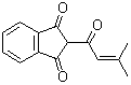 2-(3-甲基-1-氧代-2-丁烯-1-基)-1H-茚-1,3(2H)-二酮分子结构 (CAS 6134-98-1)
