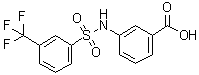 3-[[[3-(三氟甲基)苯基]磺酰基]氨基]苯甲酸分子结构 (CAS 613657-60-6)