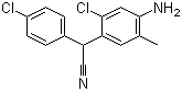 2-(4-氨基-2-氯-5-甲基苯基)-2-(4-氯苯基)乙腈分子结构 (CAS 61437-85-2)