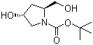 N-Boc-4-羟基-L-脯氨醇分子结构 (CAS 61478-26-0)