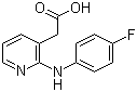 2-[(4-氟苯基)氨基]-3-吡啶乙酸分子结构 (CAS 61494-61-9)