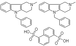 美海屈林萘二磺酸盐分子结构 (CAS 6153-33-9)