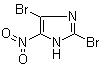 2,4-二溴-5-硝基咪唑分子结构 (CAS 6154-30-9)