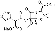 替莫西林二钠盐分子结构 (CAS 61545-06-0)