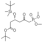 (3R)-6-(Dimethoxyphosphinyl)-3-[[(1,1-dimethylethyl)dimethylsilyl]oxy]-5-oxohexanoic acid 1,1-dimethylethyl ester molecular structure (CAS 615556-98-4)