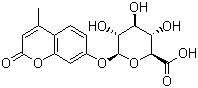 4-甲基伞型酮-beta-D-葡糖苷酸分子结构 (CAS 6160-80-1)